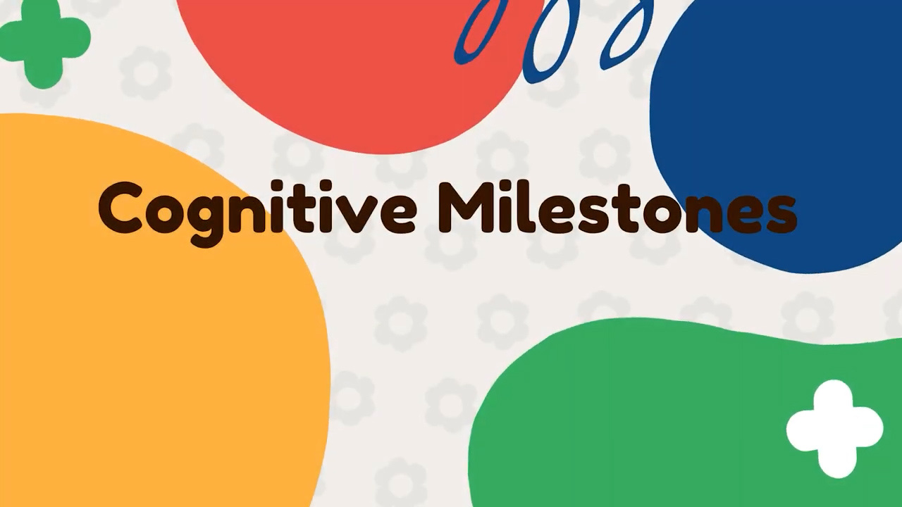 Cognitive Milestones title slate with animated bullet list