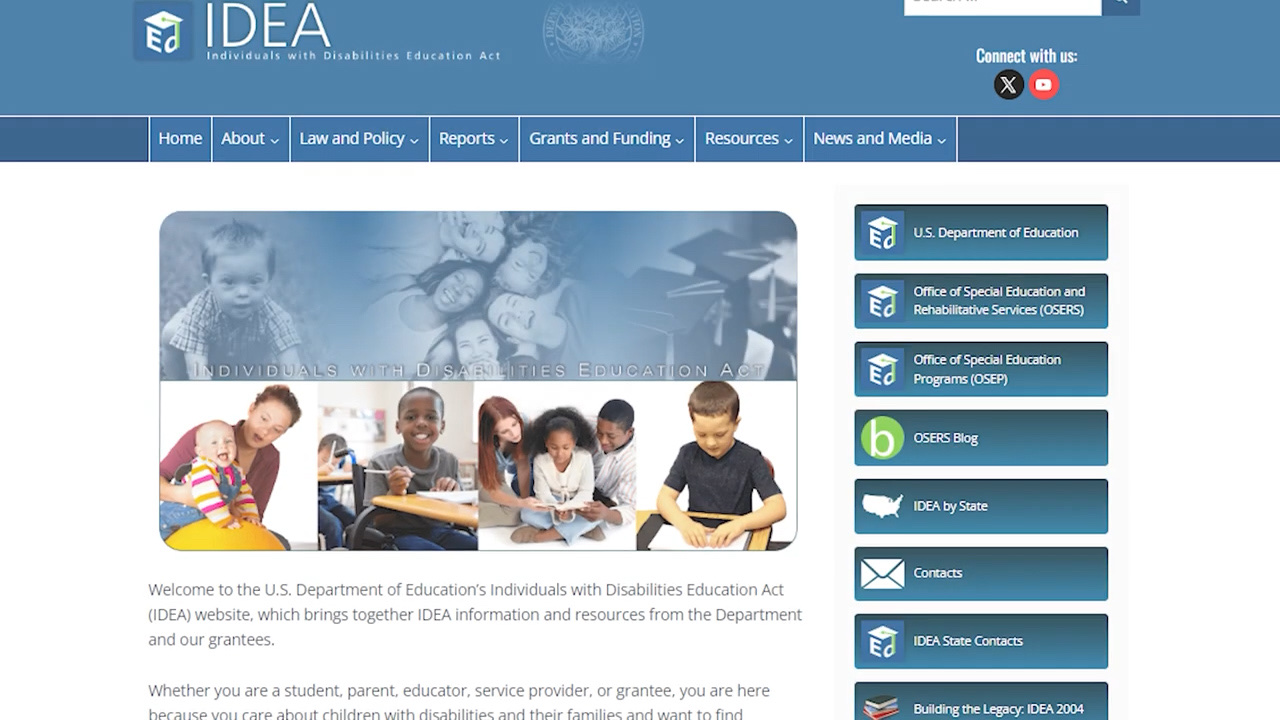 Individuals with Disabilities Education Act (IDEA) policy portal